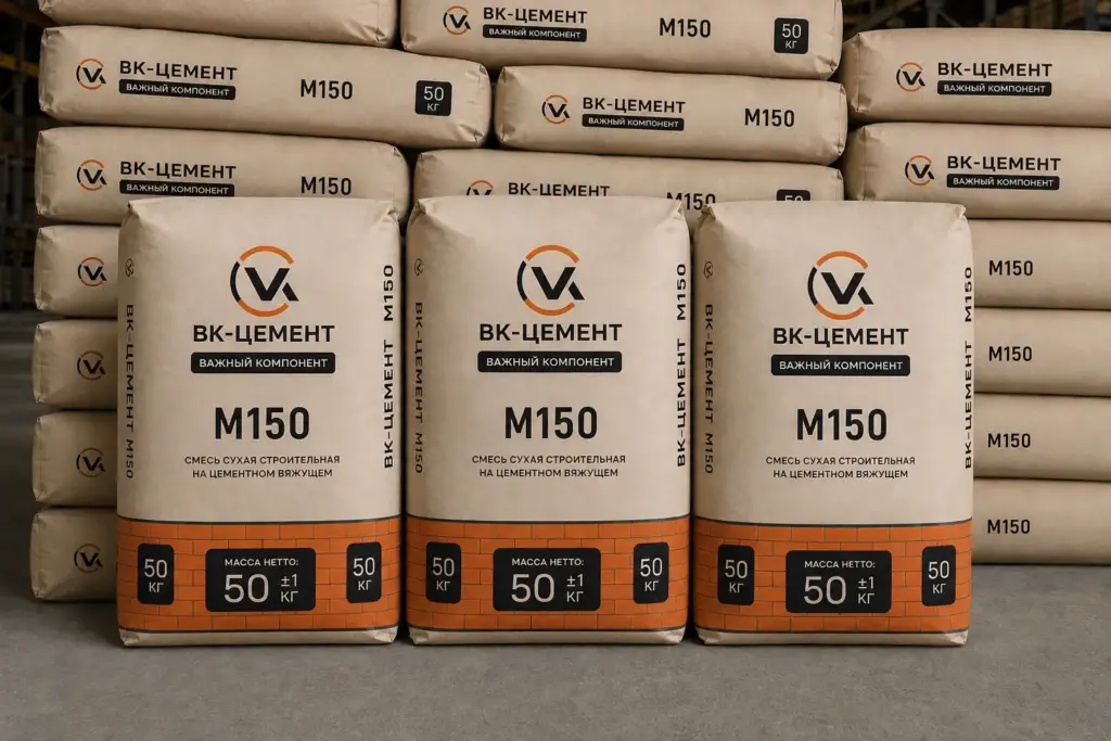 Цемент М150 в мешках  50 кг